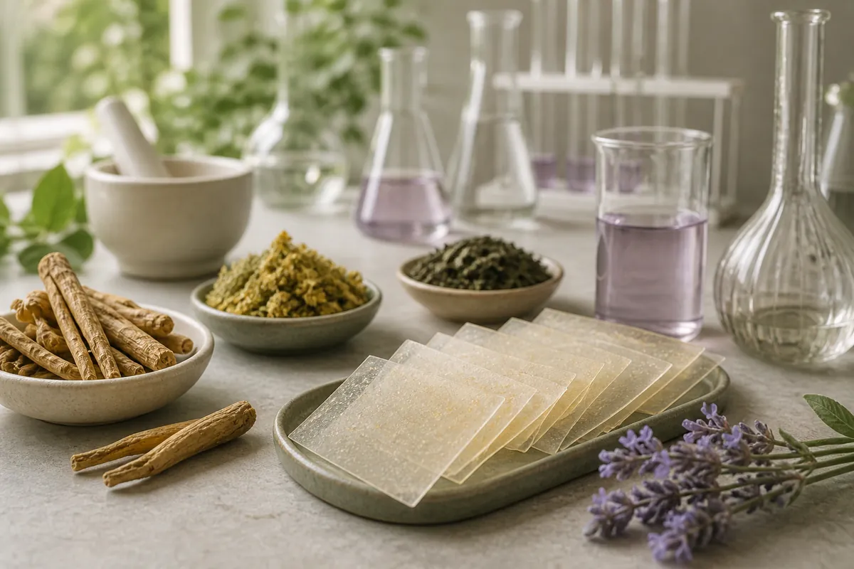 calming adaptogen ODF strips formulation
