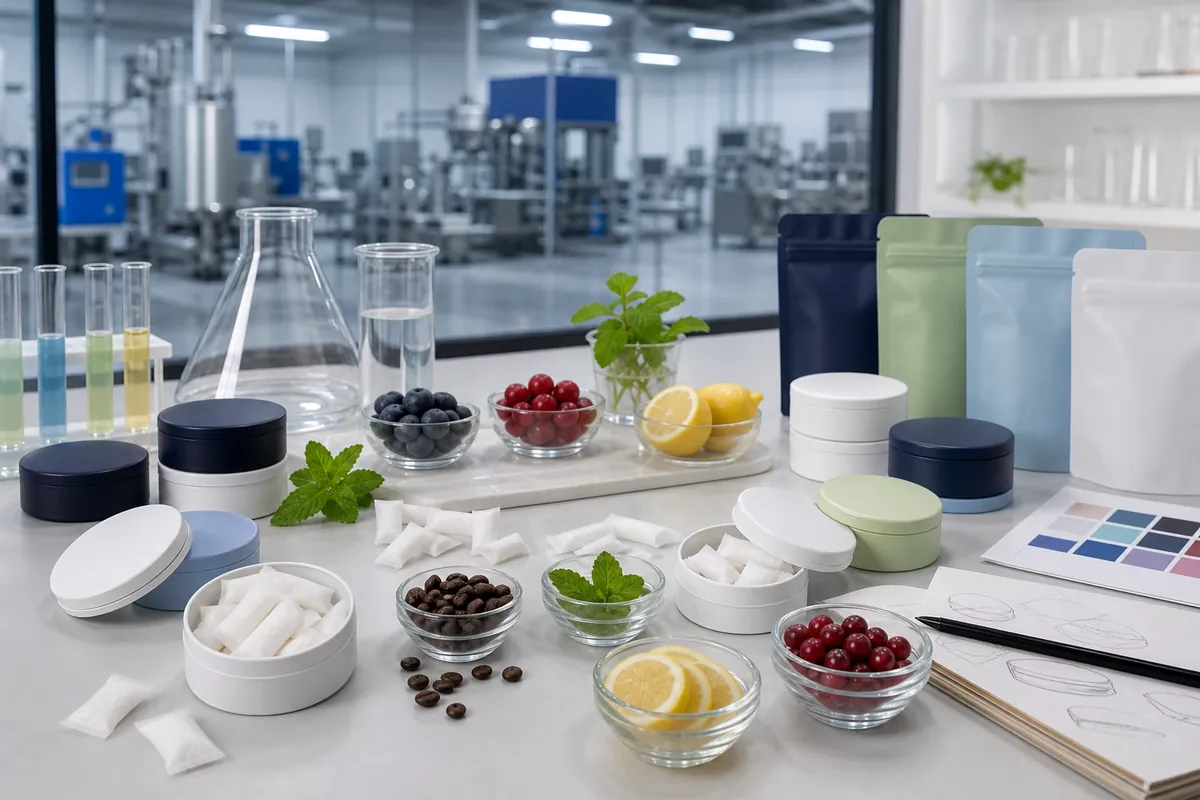custom flavored functional oral pouches OEM manufacturing