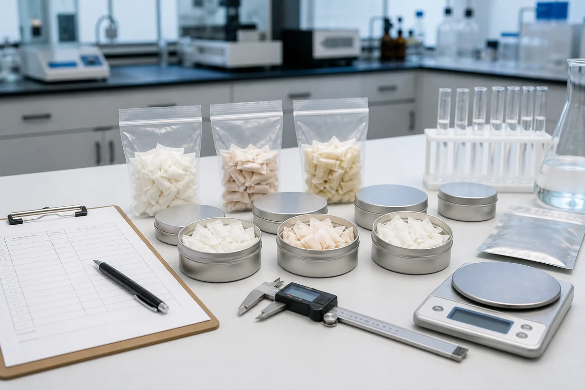 Custom nicotine-free oral pouch OEM sample testing checklist
