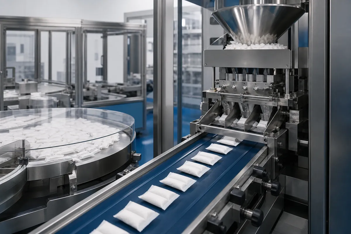 buccal functional pouch manufacturing line