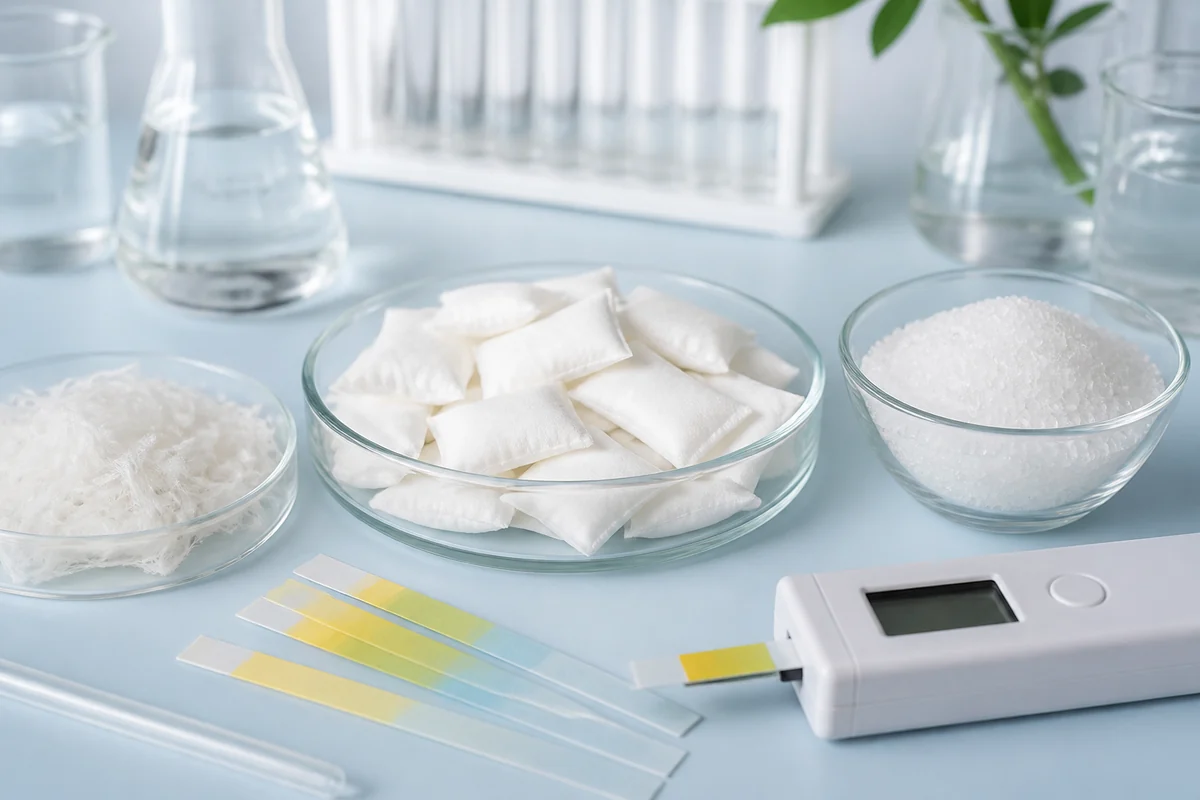 Mouth-gentle nicotine-free oral pouch formulation and pH testing