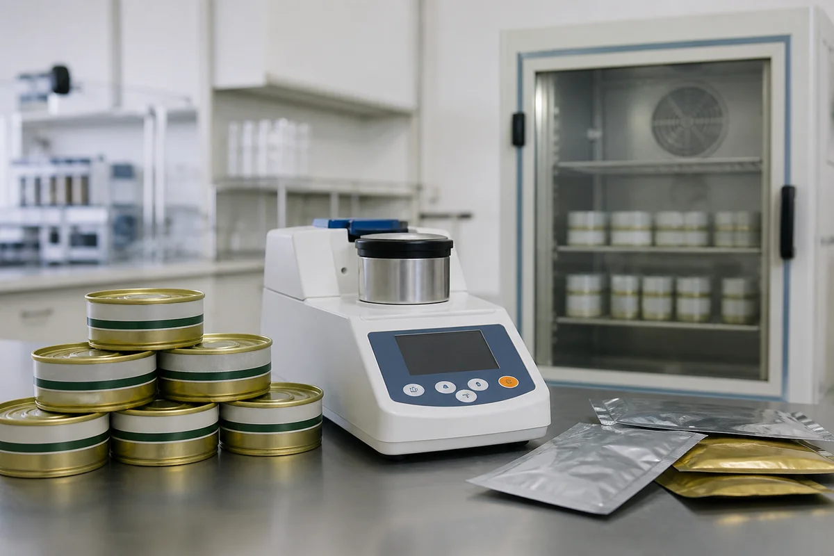 Oral pouch shelf life water activity and packaging testing