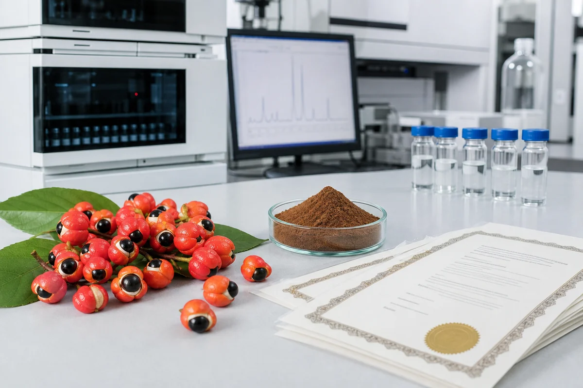 20 percent standardized guarana extract quality verification